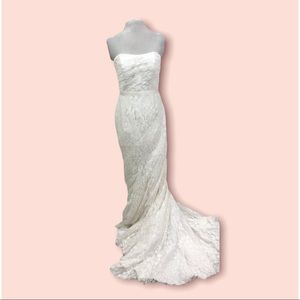 Galina WG3381  lace wedding dress 6 Soft White